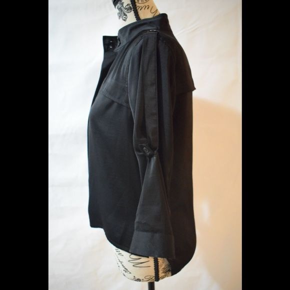 BCBG Semi Satin Top Blouse Black XS - Picture 4 of 8